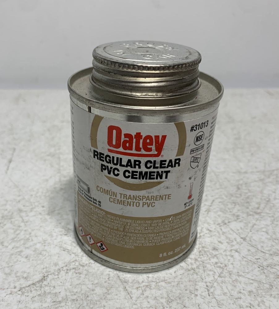 Oatey 31013 PVC Cement 8 oz Clear