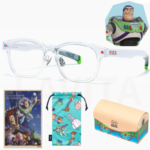 Disney Pixar Toy Story Buzz Lightyear Eyeglass Glasses Frame Clear White JINS FS