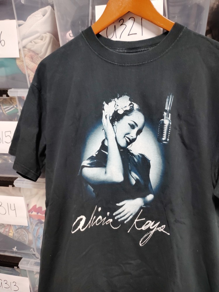 Alicia Keys Vtg Band Tee Tour Shirt R&B Soul Singer Diary Tour  Large Anvil A18