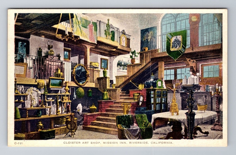 Riverside CA-California, Glenwood Mission Inn, Advertising, Vintage Postcard