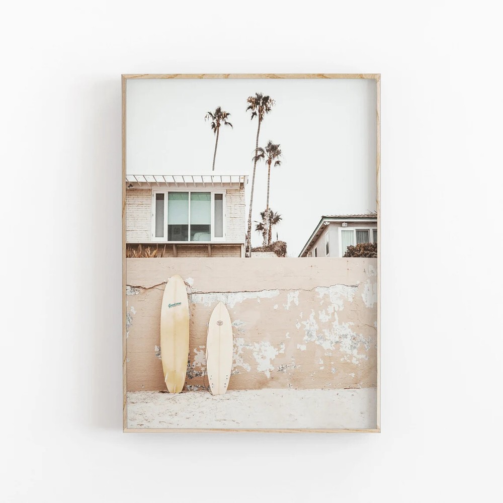 Surfer Beach Surfboards Poster Premium Quality Choose your Size