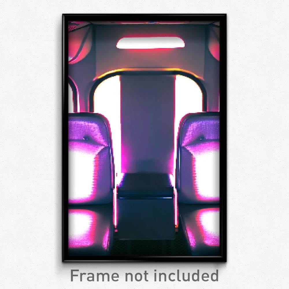 8 Bit Psychedelic Trippy Pixel Art Poster Rare Seat Video Game Print