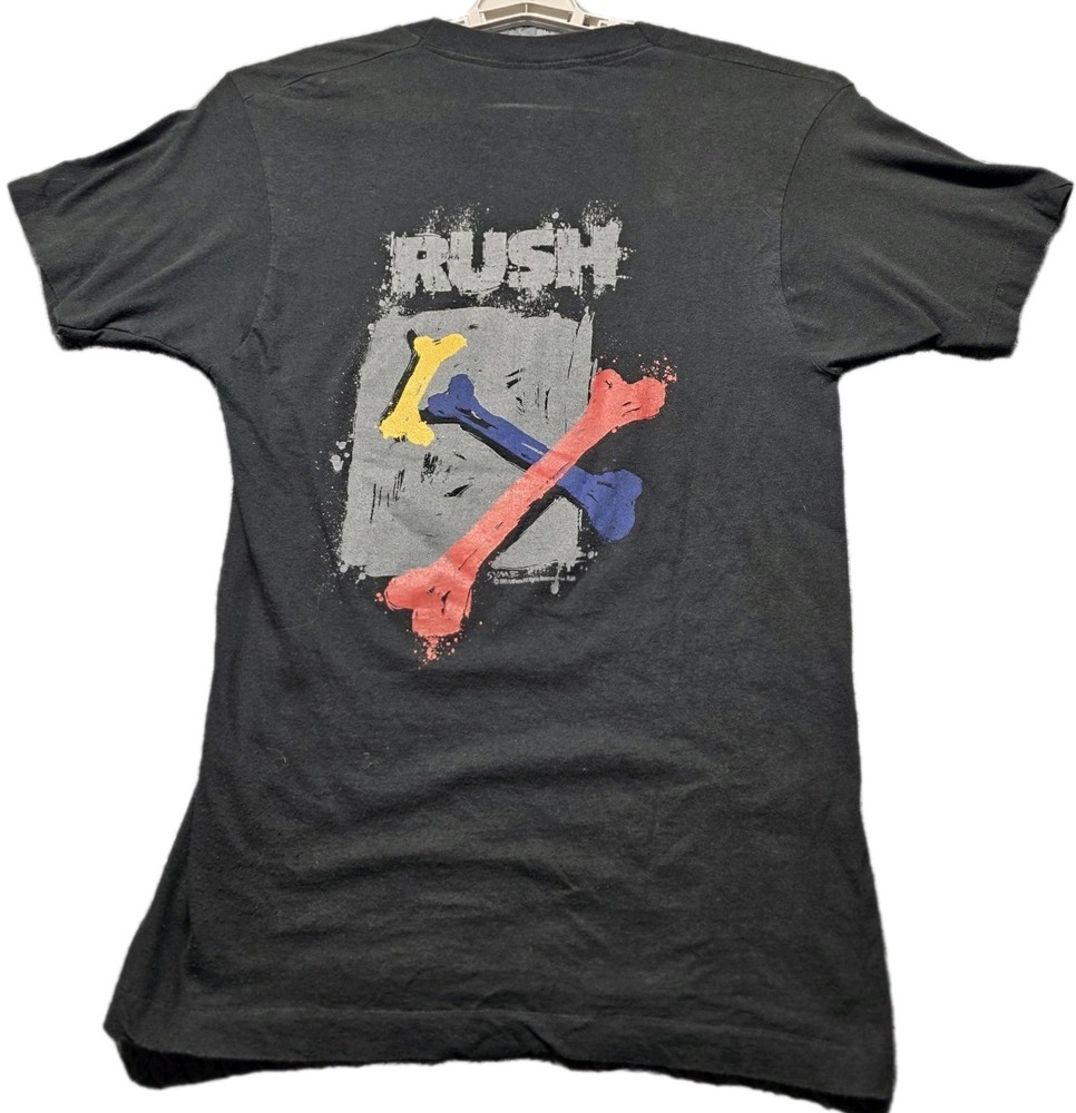 VTG Rush Concert T-Shirt Roll the Bones Tour 1991 Men's Large Black Canada Made