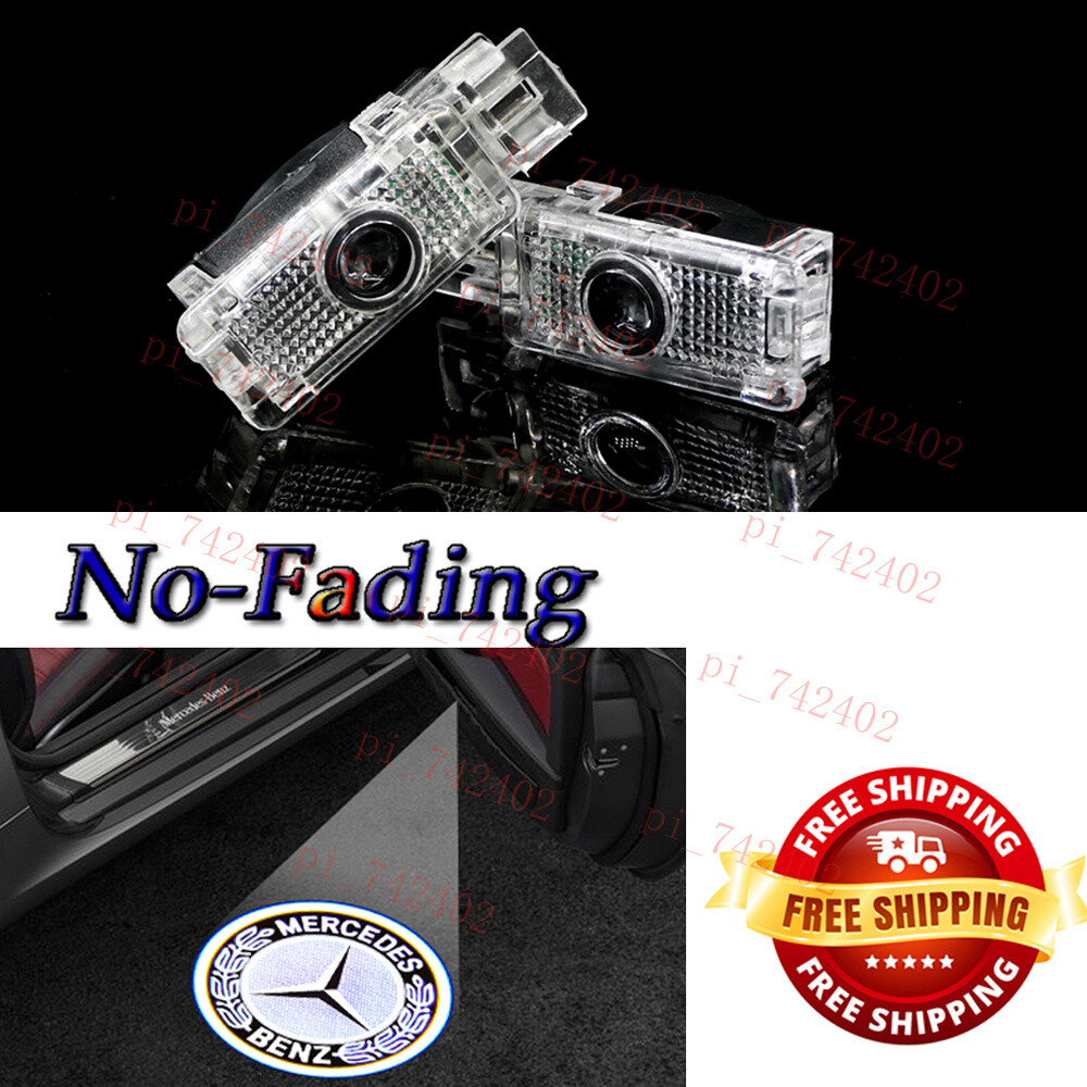 Car Door Light LED Projector 3D Ghost Shadow For C-CLass Sedan 4-Door 2001-2007