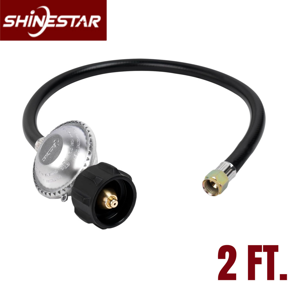 2FT Propane Gas Pit Grill Hose and Regulator for Weber & Blackstone BBQ Grill
