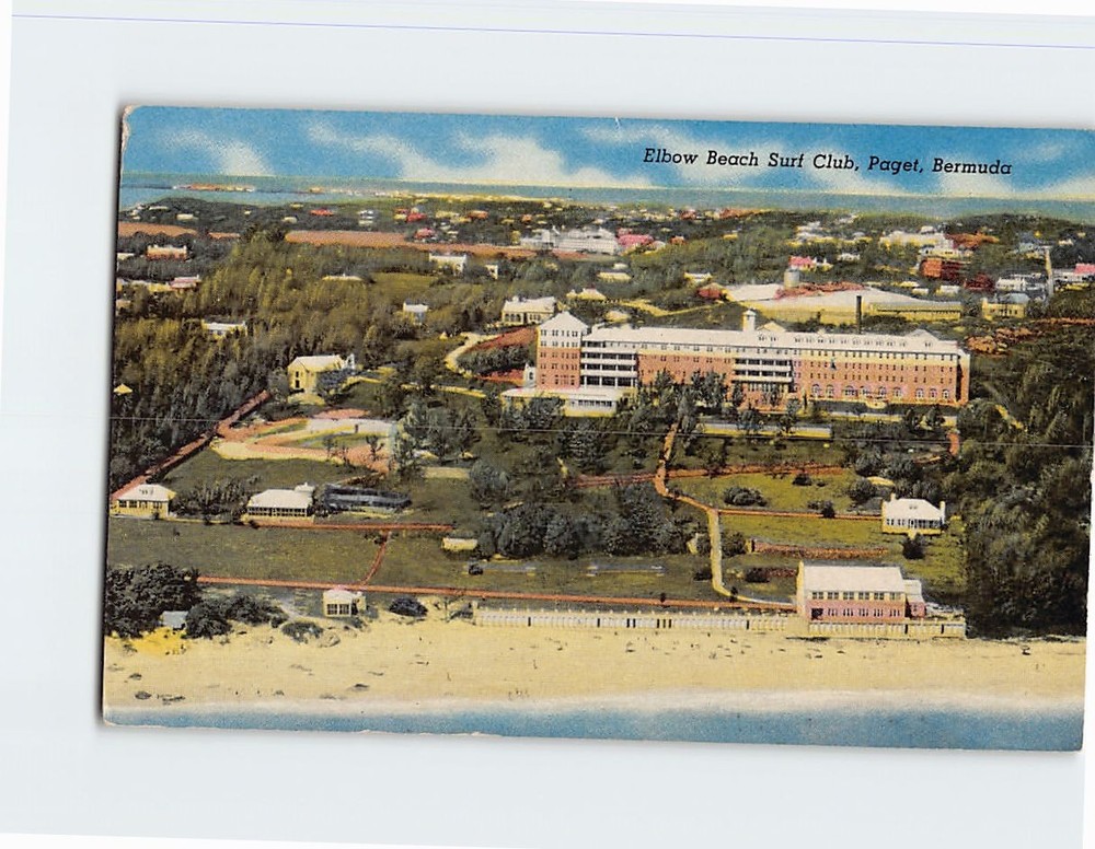 Postcard Elbow Beach Surf Club Paget Bermuda British Overseas Territory
