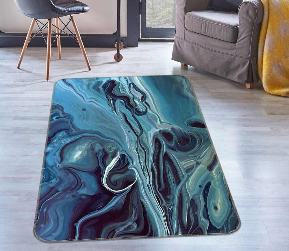 3D Blue Texture ZHUC1719 Game Non Slip Carpet Mat Photo Carpet Amy