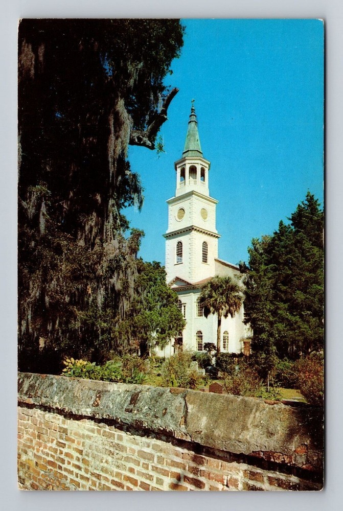 South Carolina SC Beaufort St Helena Episcopal Church Vintage Postcard