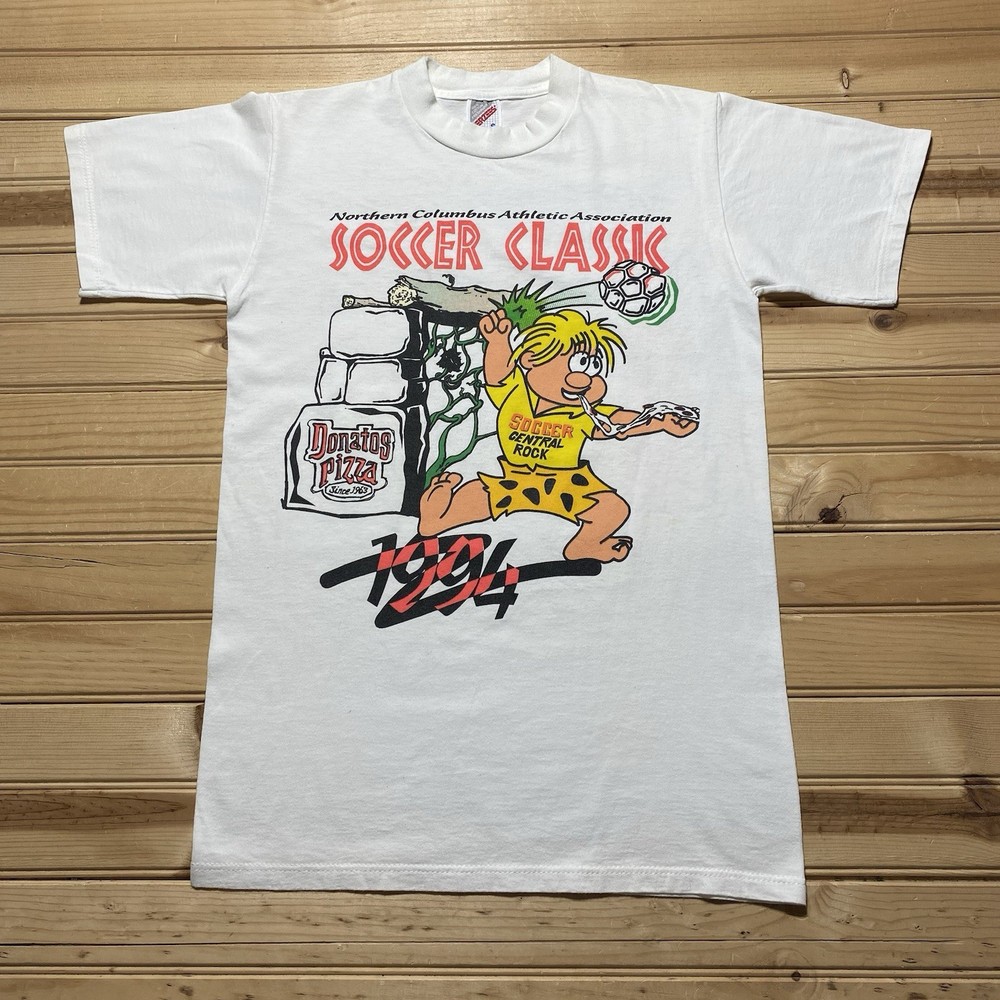 Vintage 90s 1994 Columbus Ohio Soccer Classic Donatos Pizza Rock Shirt - Small