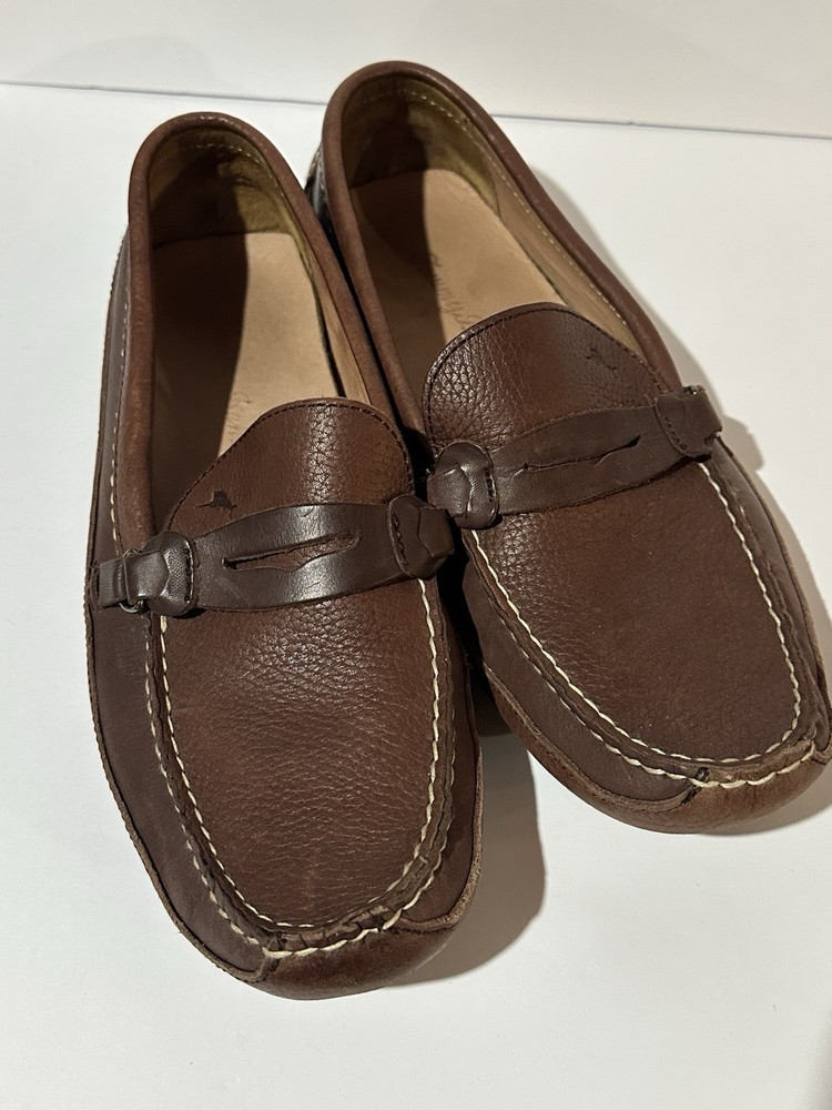 Tommy Bahama Men’s Penny Loafers Size 10 Leather Slip On Shoes