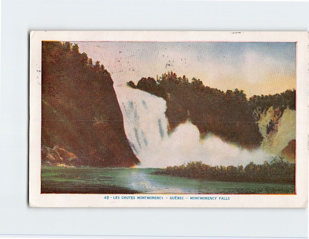 Postcard Montmorency Falls Quebec City Canada