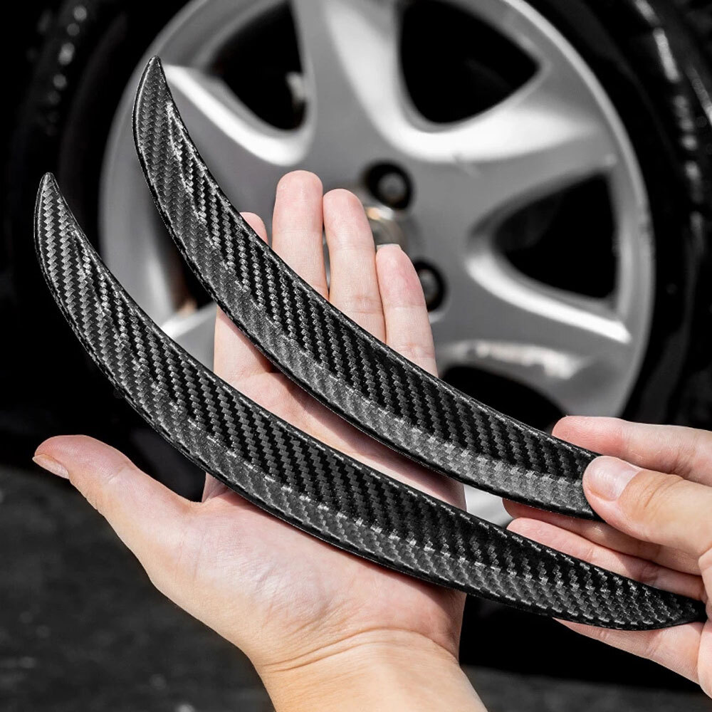 2Pcs Carbon Fiber Strip  Car Fender Flares Mud Flap Splash Guard Arch Wheel Lip