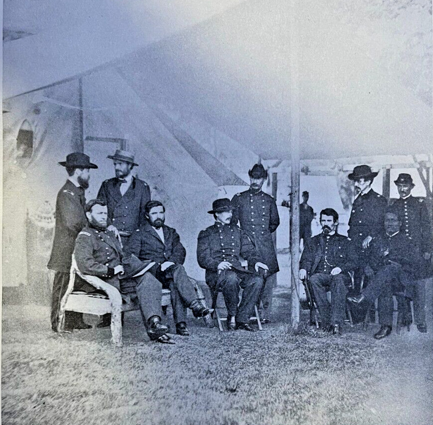 1912 Vintage Illustration General Ulysses S. Grant & Staff in 1864