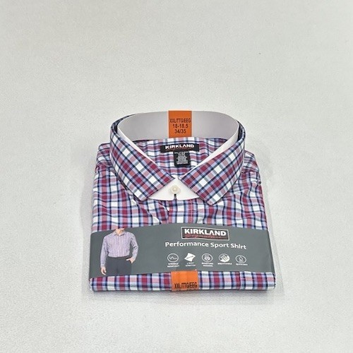 Kirkland Signature Men’s Performance Sport Shirt, Multicolor,XXL(18-18.5,34/35)