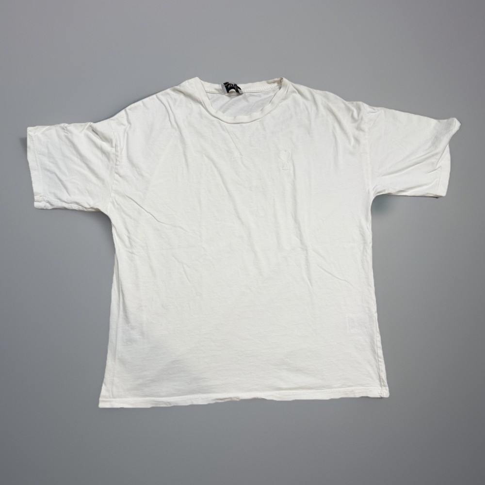 Ami Paris T-shirt Unisex Alexandre Mattiussi De Coeur White Heart Size Small