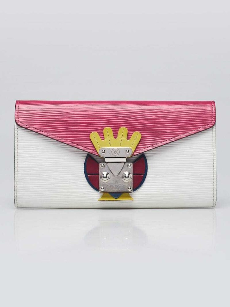 Louis Vuitton Limited Edition Pivoine Epi Leather Tribal Mask Sarah Wallet