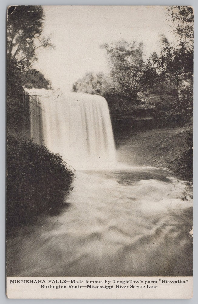 State View~Minneapolis Minnesota~Minnehaha Falls~Longfellow~Vintage Postcard