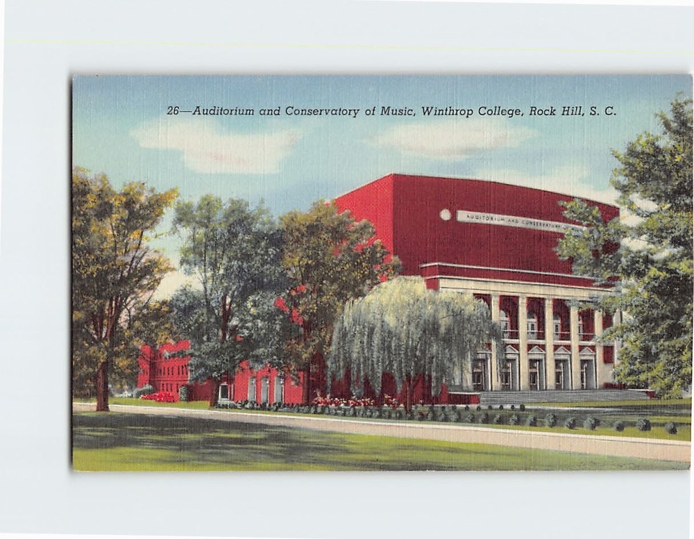 Postcard Auditorium & Conservatory of Music Winthrop College Rock Hill SC USA