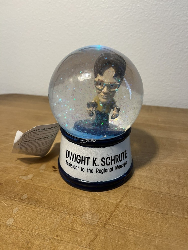 Dwight K. Schrute Snow Globe Dunder Mifflin Snowglobe Light Up The Office