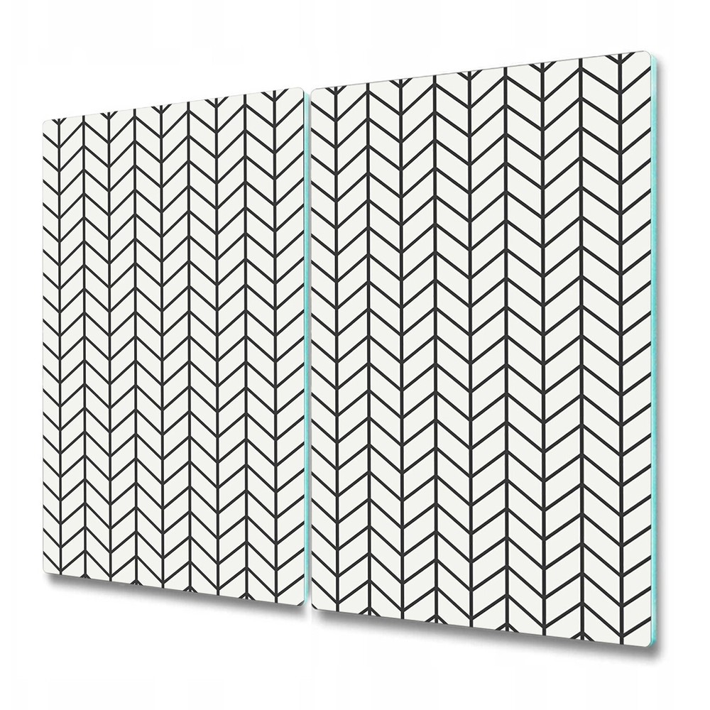 Glass Chopping Cutting Board Geometric herringbone simple style 2x30x52