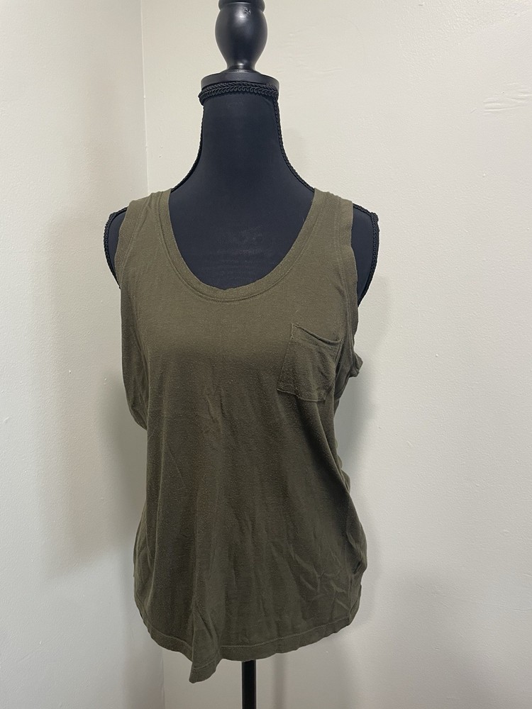 Forever 21 Green Solid Scoop Neck Sleeveless Pullover Tank Top - Women Size M