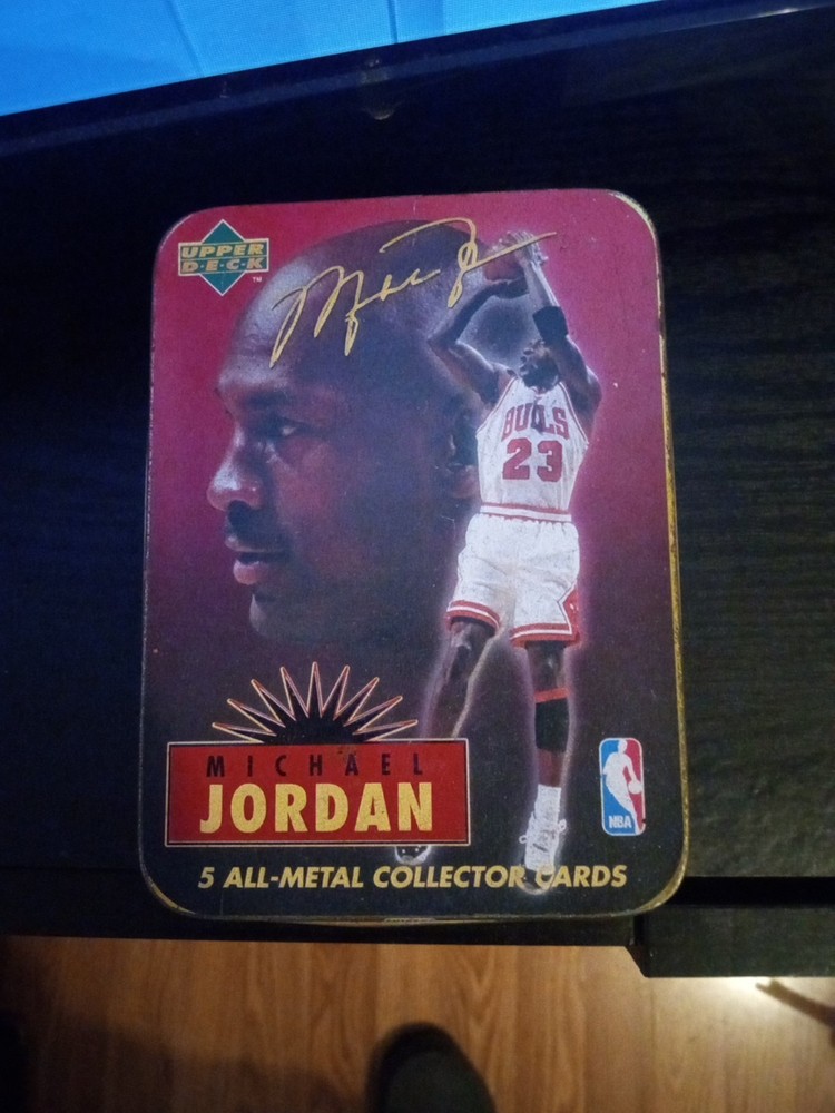 Upper Deck Michael Jordan 5 All-Metal Collector Cards NBA Tin 1996