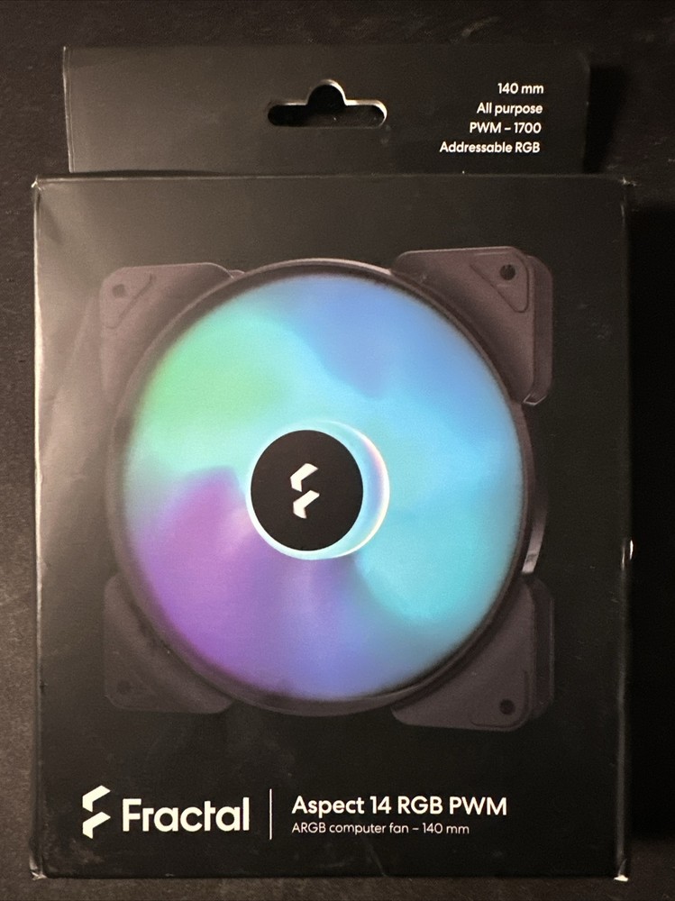 Fractal Design Aspect 14 RGB 140 mm PWM Wide 500-1700 RPM Range Black Frame