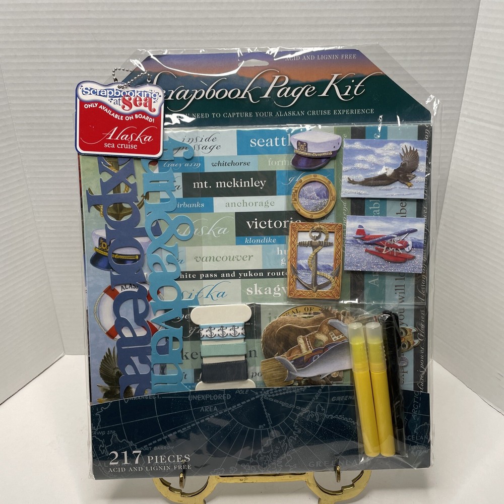 2006 Alaska Sea Cruise Scrapbook Kit 217 Pieces Scrapbooking At Sea Acid Free-image