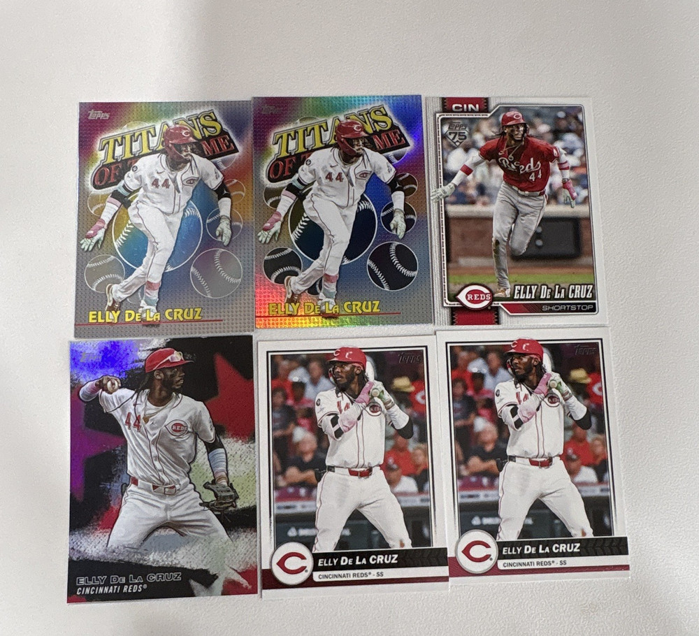 Topps 2024 Elly De La Cruz Reds 6-Card Lot Titans of the Game #44