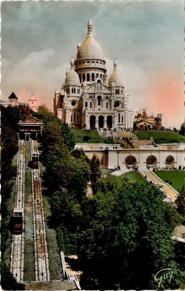 Paris, Basilique du Sacré-Cœur, Montmartre, André LECONTE, rue Postcard