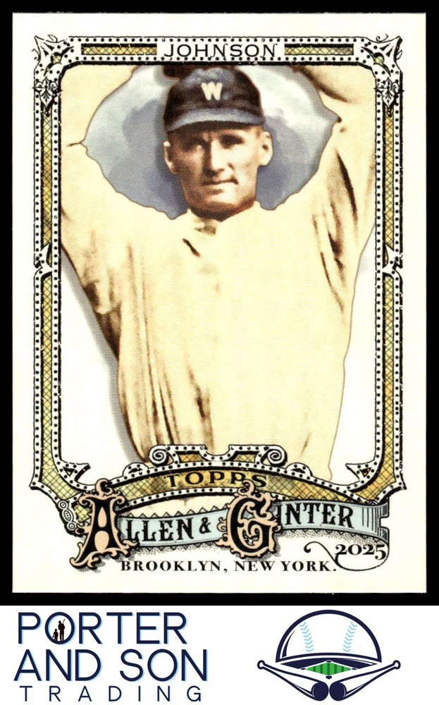 Walter Johnson Short Print 2025 Topps Allen & Ginter #332 Washington Senators