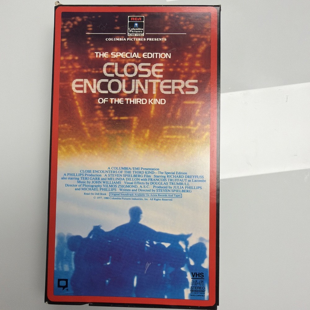 Close Encounters of the Third Kind VHS 1980 RCA Side Flap The Special Edition