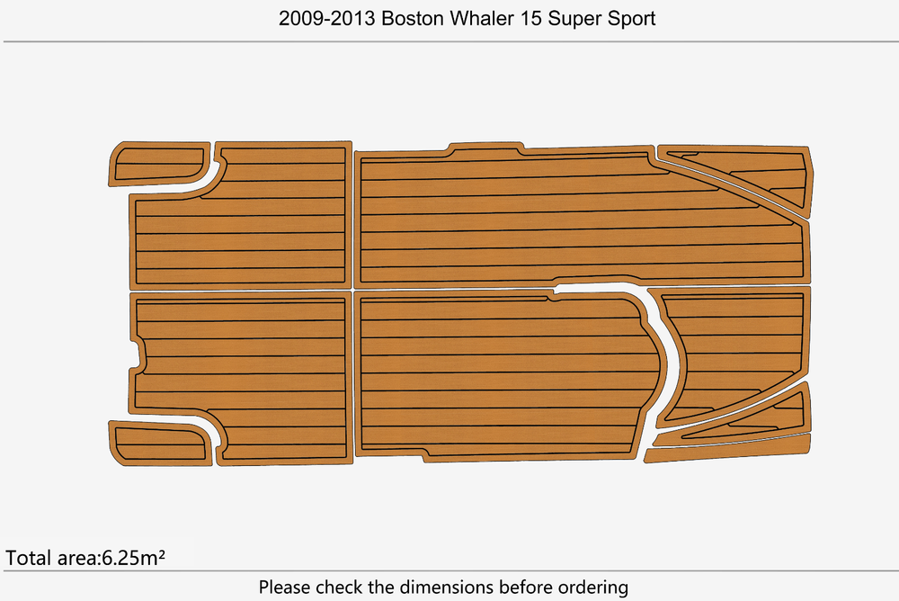 2009-2013 Boston Whaler 15 Super Sport Marine teak deck EVA Foam Boat flooring