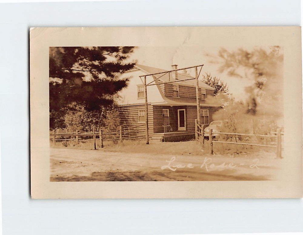 Postcard Vintage Old House