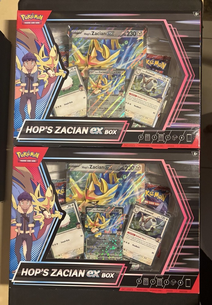 (Lot Of 2) Pokemon Hop's Zacian EX Box (Sealed)