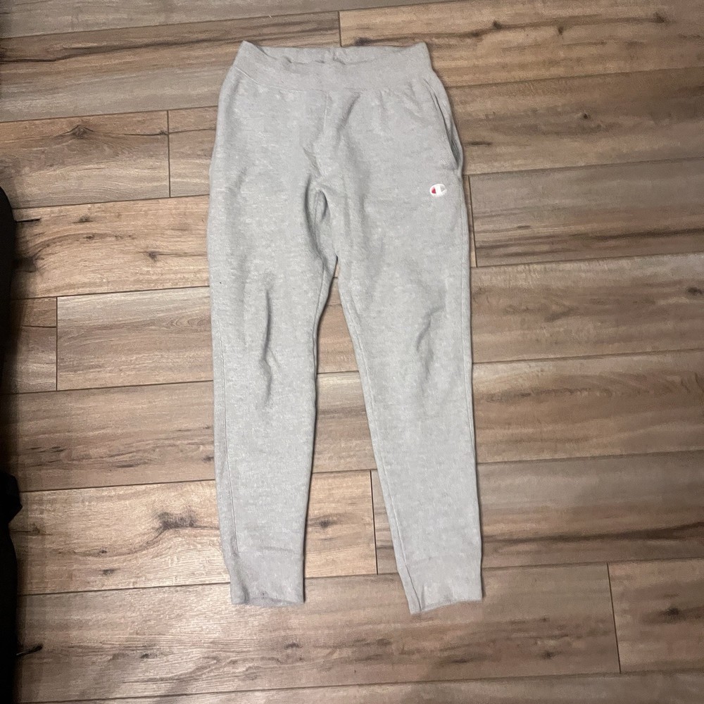 Champion Reverse Weave Joggers Men's M Gray Tapered Fleece Sweatpants