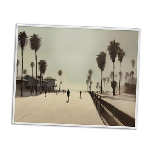 Noah Bay Midday Sun Beach Giclee Wall Art 14x11 White Frame