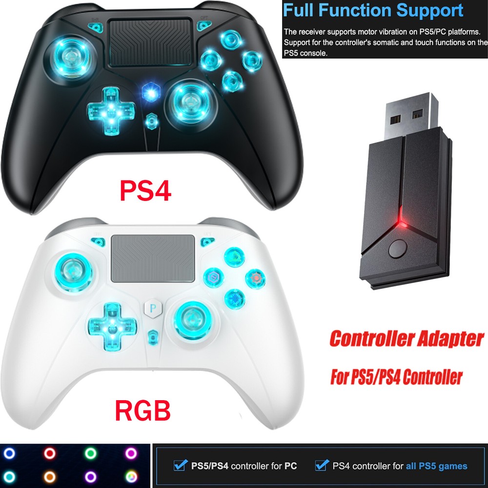 For Sony PS5 Controller PlayStation 5 for PS4 Bluetooth Gamepad DualShock US