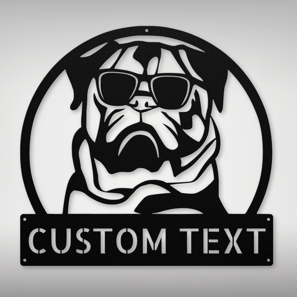 Custom Pug Dog Metal Sign - Perfect Gift for Dog Lovers and Pet Owners