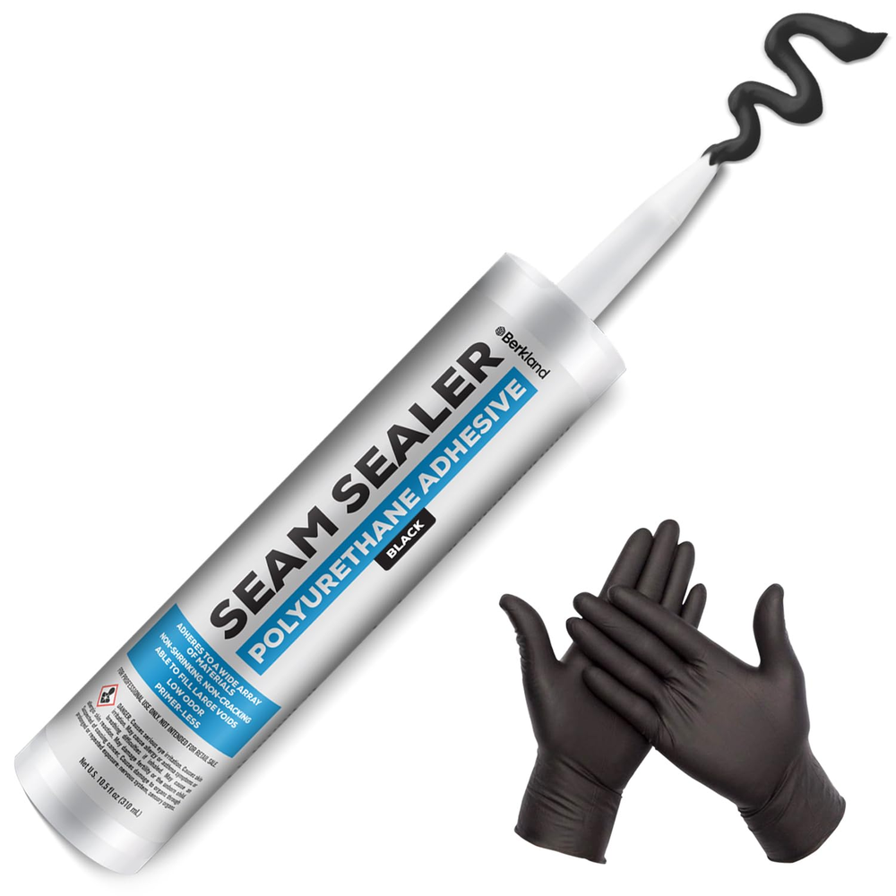 Black Polyurethane Seam Sealer Automotive Compound Kit - Durable & Flexible Auto