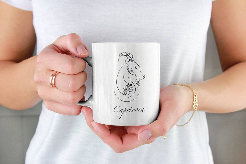Capricorn Mug Zodiac Star Sign Astrology Ceramic Cup Personalised Gift Free
