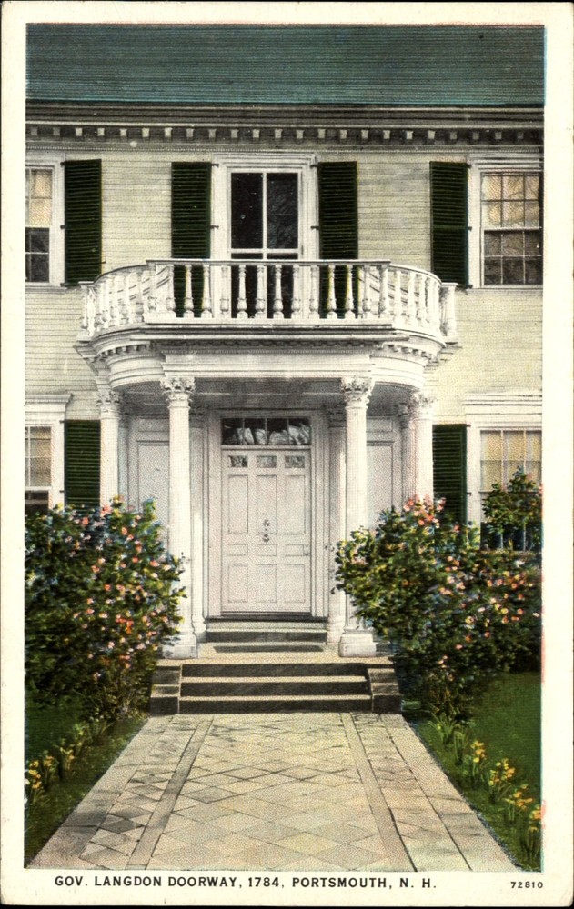Governor Langdon home doorway Portsmouth New Hampshire NH ~ 1920s