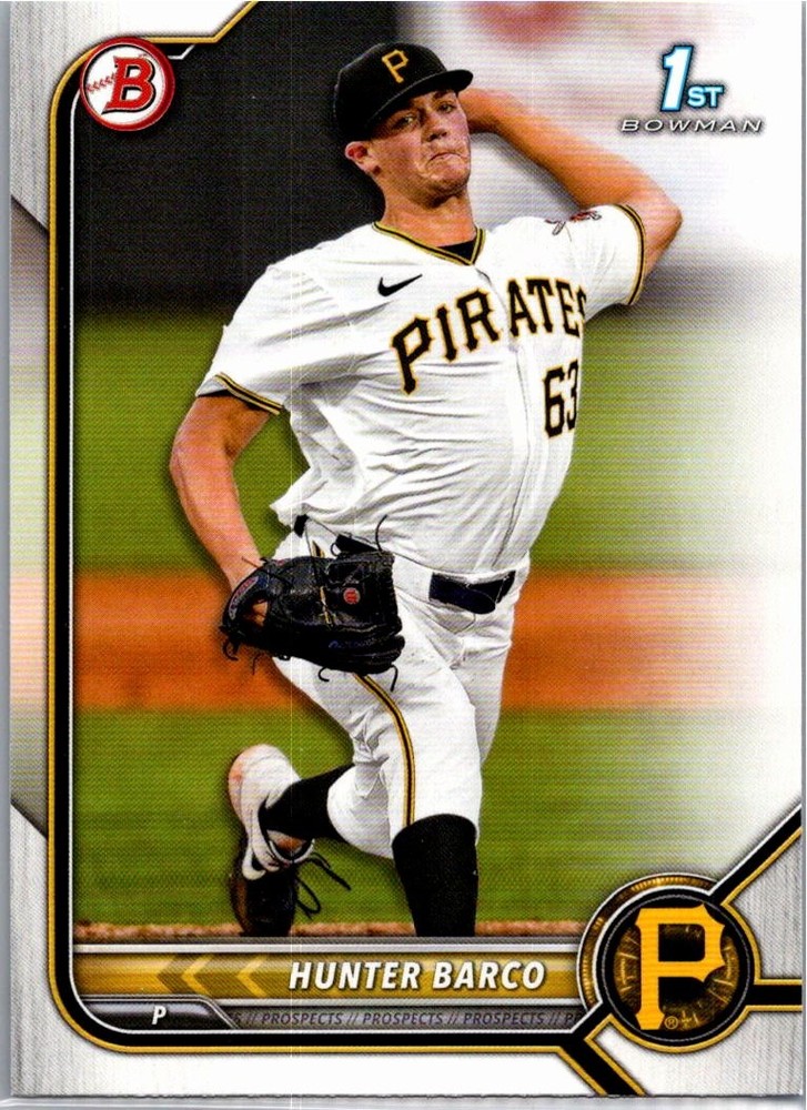 2022 Bowman Draft #BD-103 Hunter Barco Pittsburgh Pirates