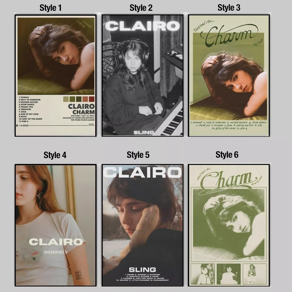 Clairo Charm Vintage Album Cover Poster Print Wall Art No Frame