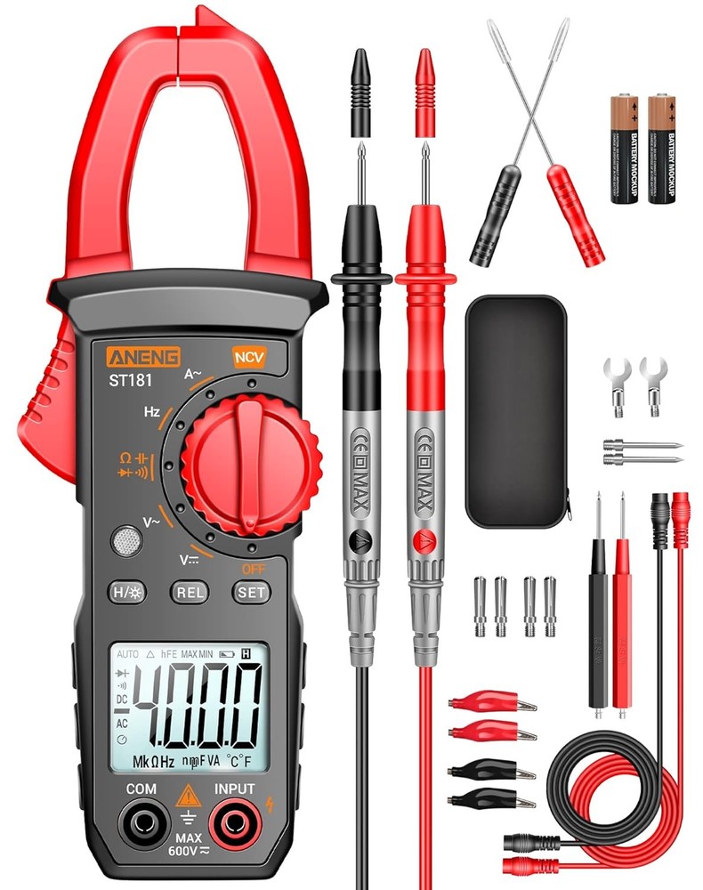 ANENG Digital Clamp Meter Multimeter Tester 4000 Counts with NCV Amp Ohm Volt Me