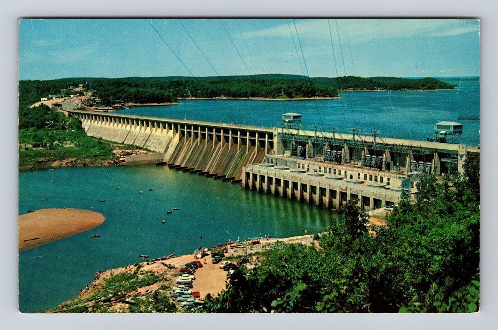 Lake of the Ozarks MO-Missouri, Bagnell Dam, Antique Vintage Souvenir Postcard