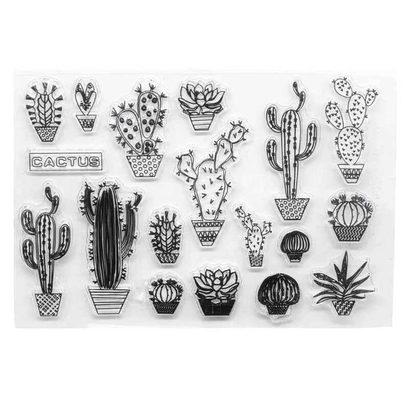 Cactus Silicone Clear Seal Stamp DIY Scrapbooking Embossing Photo Album Decorati