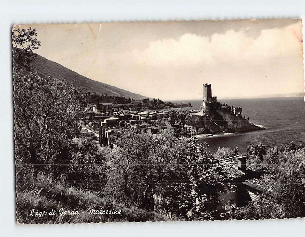 Postcard Malcesine Lake Garda in Italy