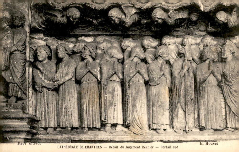 Cathédrale de Chartres, Jugement Dernier Portail Sud Postcard