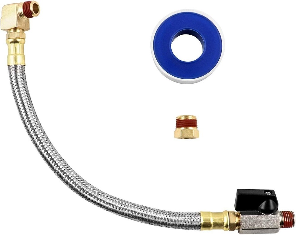 Extended Tank Drain Valve Assembly Kit for Air Compressor, Including 10 Inches A